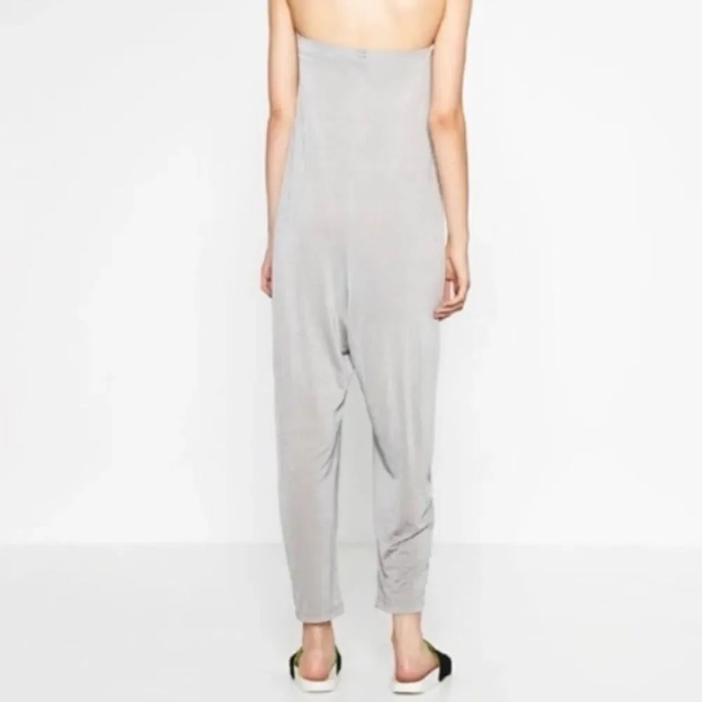 Zara silver strapless jumpsuit - Picture 2 of 7